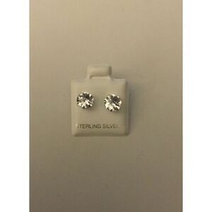 2 Ct. Sparkling Sim Diamond Briolette Facet Stud Earrings~.925 Sterling Silver